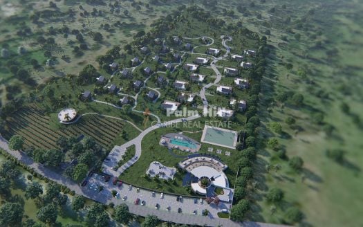 Bungalow moderne d'une chambre avec vue sur la mer et la montagne dans une éco-communauté