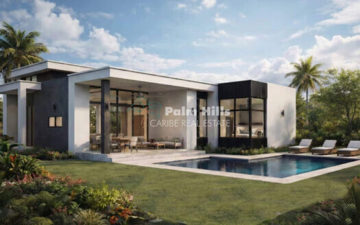 New 3-Bedroom Villa with Private Pool Near the Beach in Gated Community