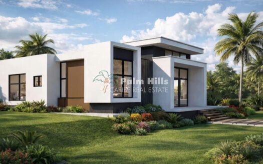 New 3-Bedroom Villa with Private Pool Near the Beach in Gated Community