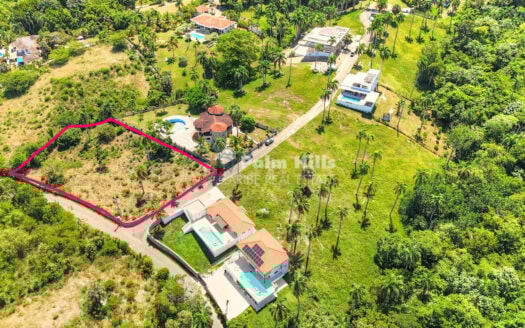 Corner Lot with Oceanview in the Hills of Sosúa with 3022m2