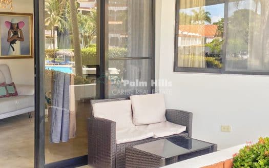 Great Rental Potential in a Popular Gated Community in Sosúa – 1 Bedroom with huge Pool and Gym