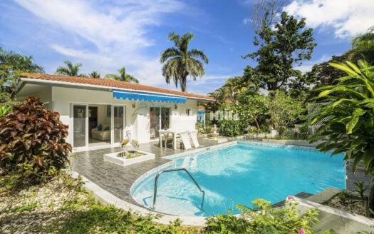 Peaceful 2BR Villa with Waterfall Pool & Lush Tropical Setting