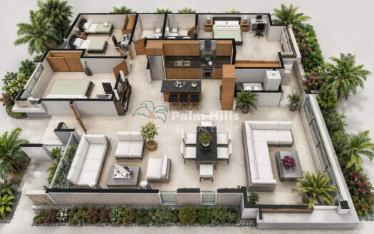 3-Bedroom Villa with Private Pool & Expansive Terrace in Cabarete