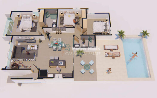 3-Bedroom Villa with Private Pool Near Surfer’s Beach in Cabarete